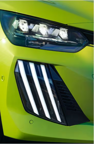 New PEUGEOT 208 Agueda Yellow Full LED headlamps Technology